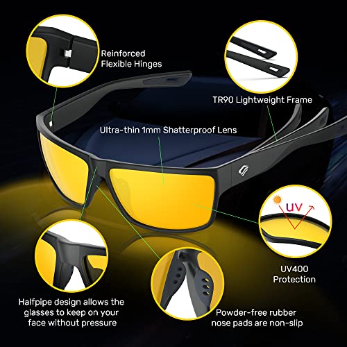 Image of TOREGE Polarized Sports Sunglasses for Men and Women Cycling Running Golf Fishing Sunglasses TR26