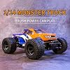 Brushless RC Cars for Adults Fast 60km/h, 4WD High Speed All Terrain RC Truck, Remote Control Car for Adults, 1:14 Offroad Monster Truck with 2 Batteries