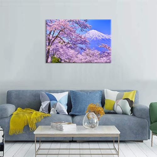 富士山 アートパネル 桜 開運 風水絵画 赤富士 自然風景画 風景