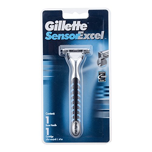 New Sensor Excel Razor Handle with Cartridge Blades 1 piece compatible for all sensor blead.