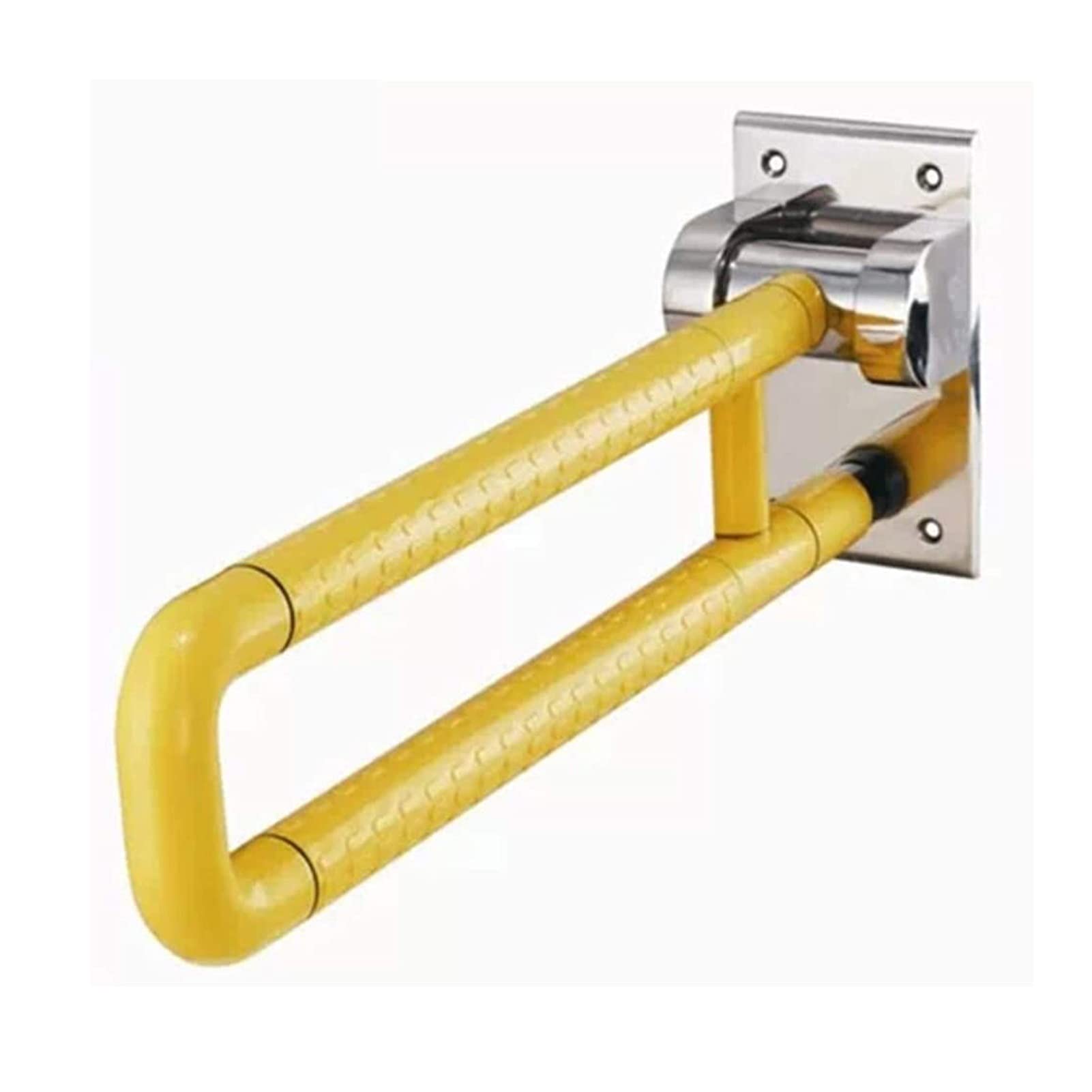 FKXSXAZ Bathroom Grab Bars, Elderly Safety Folding Handrail stainless steel Non-Slip Handicapped Anti-slip Bar(Yellow)