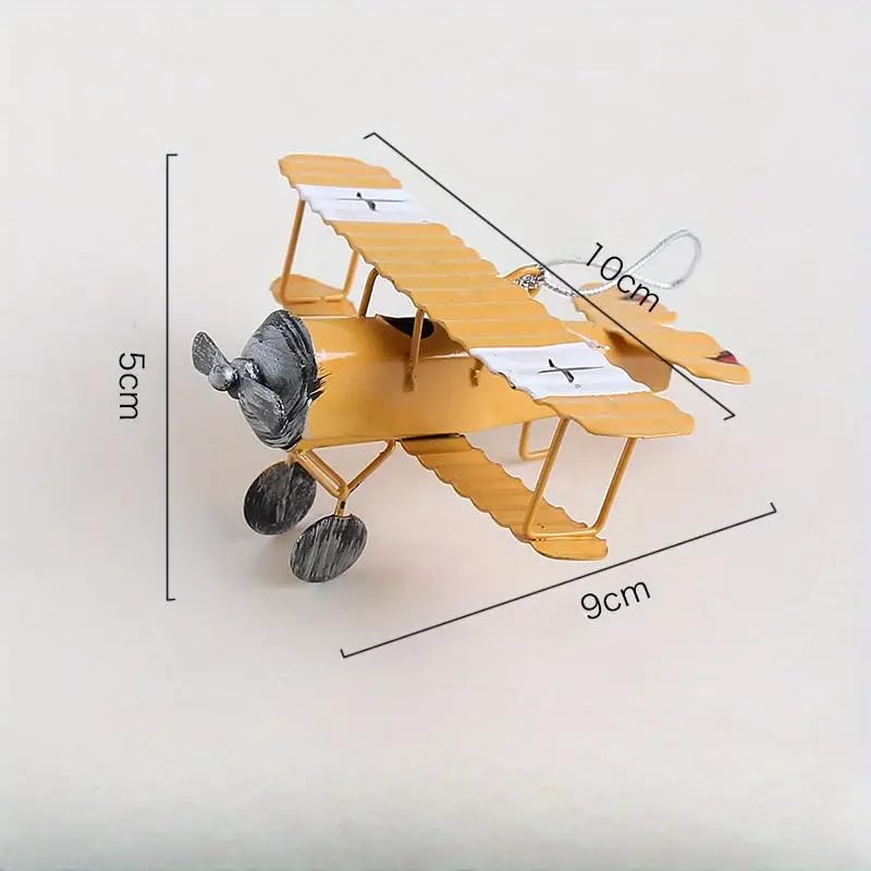 Image of BabyMoon Decorative Aircraft Small Aeroplane | Baby Photoshoot Props | Home Decor - Yellow