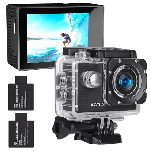 Xilecam Action Cam1080P e scheda di memoria da 32 GB, impermeabile, fotocamera subacquea