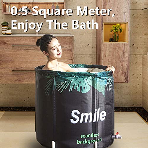 Foldable Bathtub Portable Soaking Bath Tub,Eco-Friendly Bathing Tub for Shower Stall,Thickening with Thermal