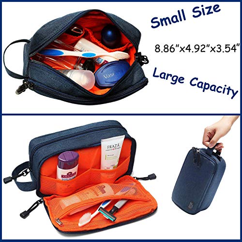 Mens Toiletry Bag Waterproof Organizer Bag Travel Shaving Dopp Kit Perfect Travel Accessory Gift (Dark Blue) 2 Mens Toiletry Bag Waterproof Organizer Bag Travel Shaving Dopp Kit Perfect Travel Accessory Gift (Dark Blue)