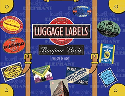Bonjour Paris Luggage Labels (Travel Stickers)