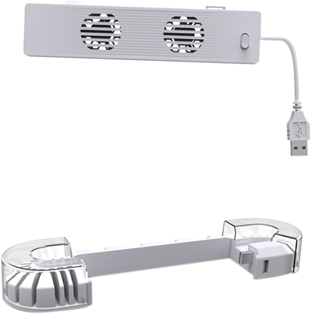 Ciieeo 1set Charging Base Cooling Fan for Game Controller Charger Dock Card Storage High-speed Silent Fan Shaped Design for Gaming Convenience