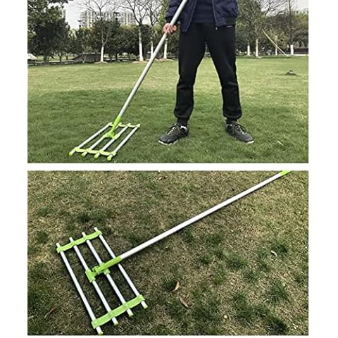 CruiseTech® Manual Aluminium/Steel Top Soil Grass Compost Bark Spreader Rake Garden Lawn Backyard Cover