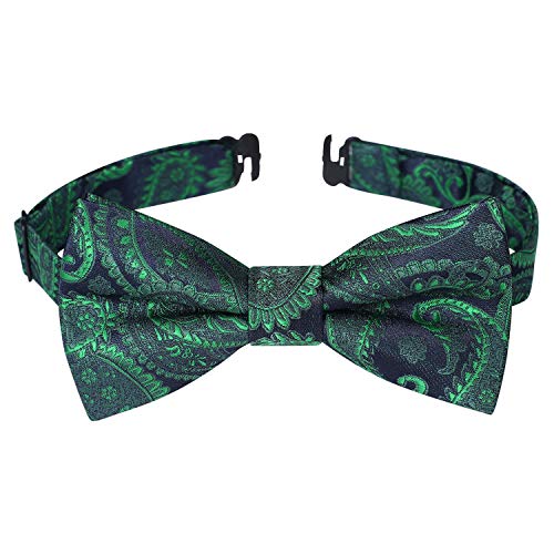 Image of HISDERN Bow Ties for Boys Pre Tied Toddler Bow Tie Adjustable Kids Bowties Clip On Fun Patterned Bowties for Wedding Party
