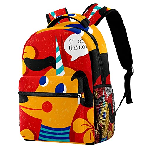 Sac à dos écolier licorne rose pour ordinateur 14 pouces, parfait de la rentrée aux sorties