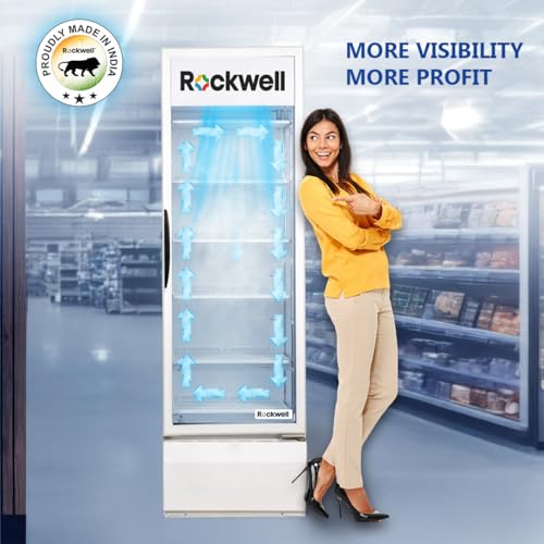Image of Rockwell RVC550 Visi Cooler, Extra-Tall Single Door, Bright LED View, Heavy-Duty Cooling for Retail and Cafes, Low-Power System, 4-Year Warranty