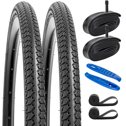 Pneu vélo 27x1 3/8 anti-crevaison avec kit chambre à air pour rénovation