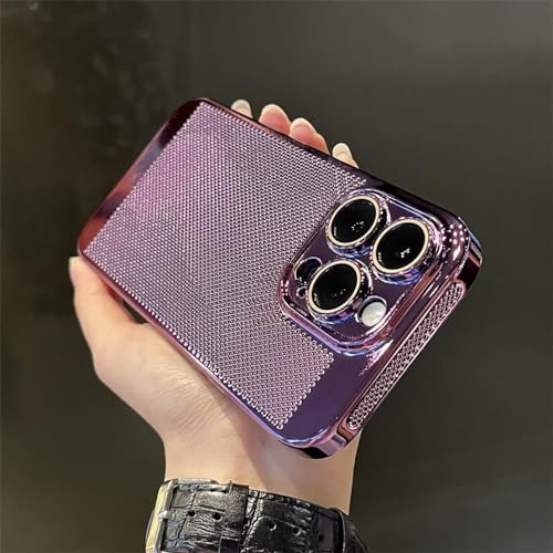 Coque violette iPhone 14 Pro Max placage brillant exprimez votre style unique