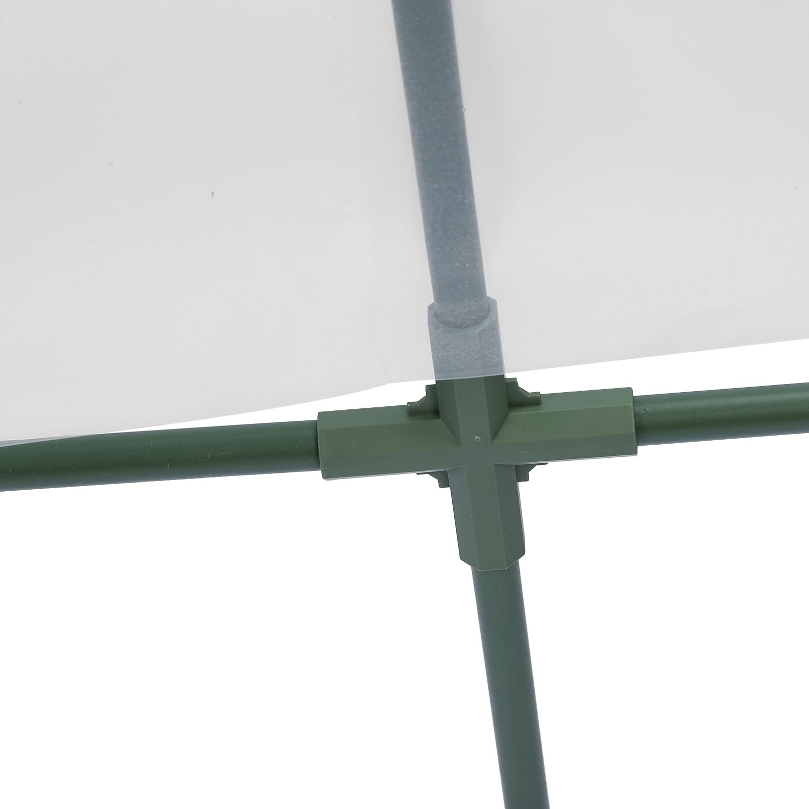 Jiawu Odporna na Mróz Mini Szklarnia Ogrodnicza 100x250 Cm, Odporna na Deszcz Mini Szklarnia Zewnętrzna z wytrzymałą ramą ze Stali Malowanej Proszkowo, Wzmocniona Osłona z Folii PVC, Zamknięcie