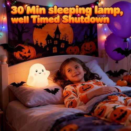 Lámpara de mesa de noche fantasma para niños miniatura 6