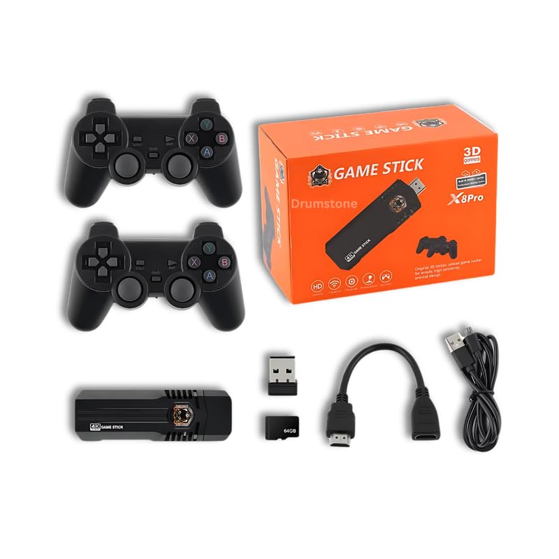 Drumstone (Special 10 Years Warranty) 8k Ultra HD Game Stick for Game Box Limited Edition +2X Wireless Controller Gamepad-image-22