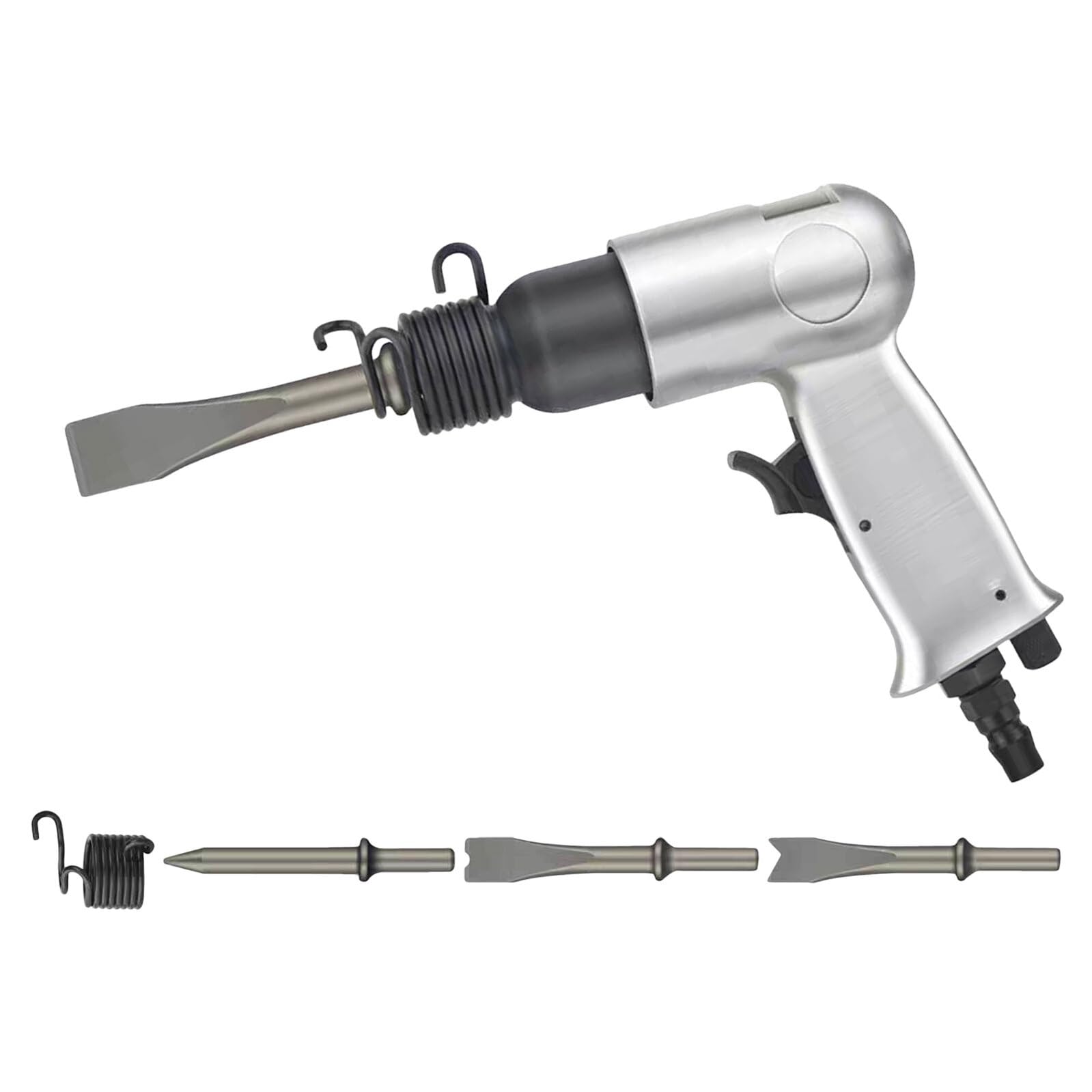 Holibanna Martello Pneumatico a Percussione Scalpello Set di Utensili Pneumatici in Lega Resistente Regolazione Pressione Precisa per Meccanici e Lavori Industriali di Rimozione Ruggine e