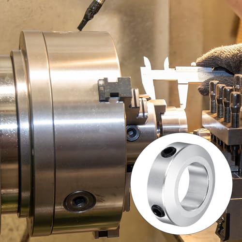 QUARKZMAN Aluminium Stellringe 18 mm Innendurchmesser Klemmring Silber Wellensicherungsring Bohrung Set-Schrauben-Stil Klemmringe Tiefenanschlag für Bohrer Auto Robotik Fertigung 4 Stück