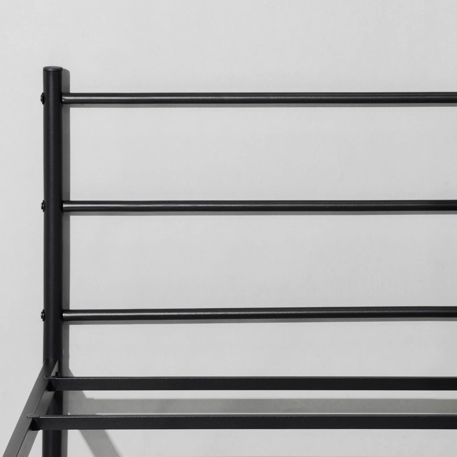 FurnitureR Cama de primeros auxilios con marco de metal resistente, diseño moderno de línea negra, ahorro de espacio y duradera para respuesta de emergencia, escenarios de negocios y viajes, Primo