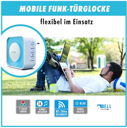 m-e Funk-Sensormatte Mobiles Sicherheits- & Komfort-System sowie Pflegehilfe für zu Hause (Funk-Sensormatte + Mobile Klingel)