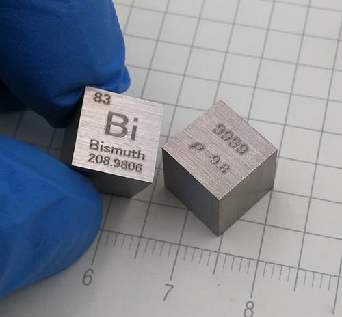 Miniatura 4 de Element Cube - Juego de cubos de densidad de 0.394 pulgadas, cobre, carbono, zinc, titanio, aluminio, bismuto puro, hasta el 99.99% para colección