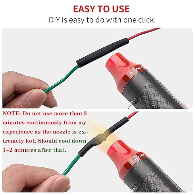 Image of Prabhas Designs - Mini Heat Gun, 300W Hot Air Gun, Multi-Function Electrical Heat Tool for DIY, Embossing, Shrink Wrapping, Drying Paint