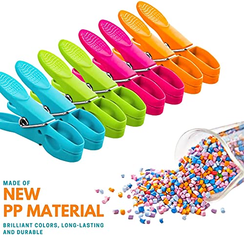 Clothes-Pins-Heavy-Duty-Outdoor-Plastic-Clothespins-Laundry-Clips-24-Pack-4-Colors-Colorful-Windproof-Small-Clothing-Close-Pin-for-Hangers-Hanging-Clothes-Drying-Cloths-Beach-Towel-Clothesline-Pegs