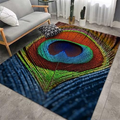RUGMRZ Alfombras Pie De Cama Alfombra Comedor Grande Sala de Estar Moderna hogar Patrones Coloridos duraderos Adornos para Salon Modernos 120X180CM