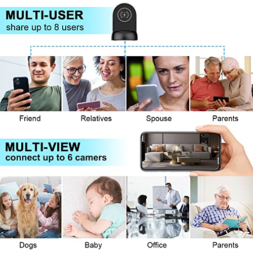 GJFJTC Hidden camera Spy camera WiFi Wireless Charger, Nanny Spy Cam Motion Activated,HD1080P (Rotate Lens) with 250°Viewing Angle, camaras espias ocultas for Home Office Security(2.4/5G) - Image 6