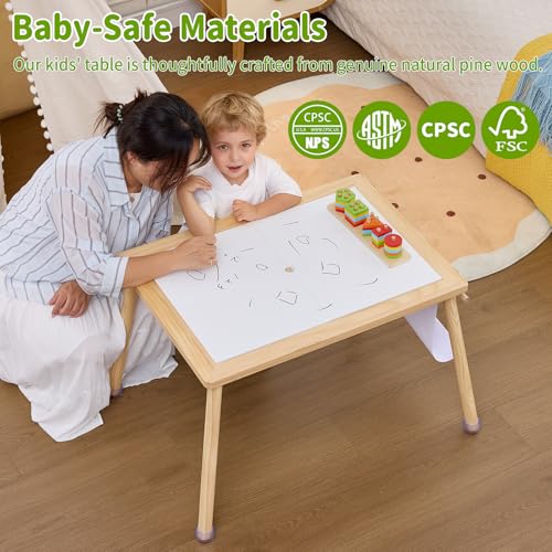 image for Wood City Sensory Table For Toddlers Kids, Wooden Activity Table For P