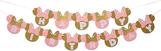 Pink and Gold Minnie mouse birthday banner. Minnie Mouse birthday decorations, Minnie Mouse Banner, Birthday Party Banner,Girl birthday Decor , Minnie Mouse Birthday Supplies ,First Birthday ,Photo Props ,Baby Shower ,Party Decoration
