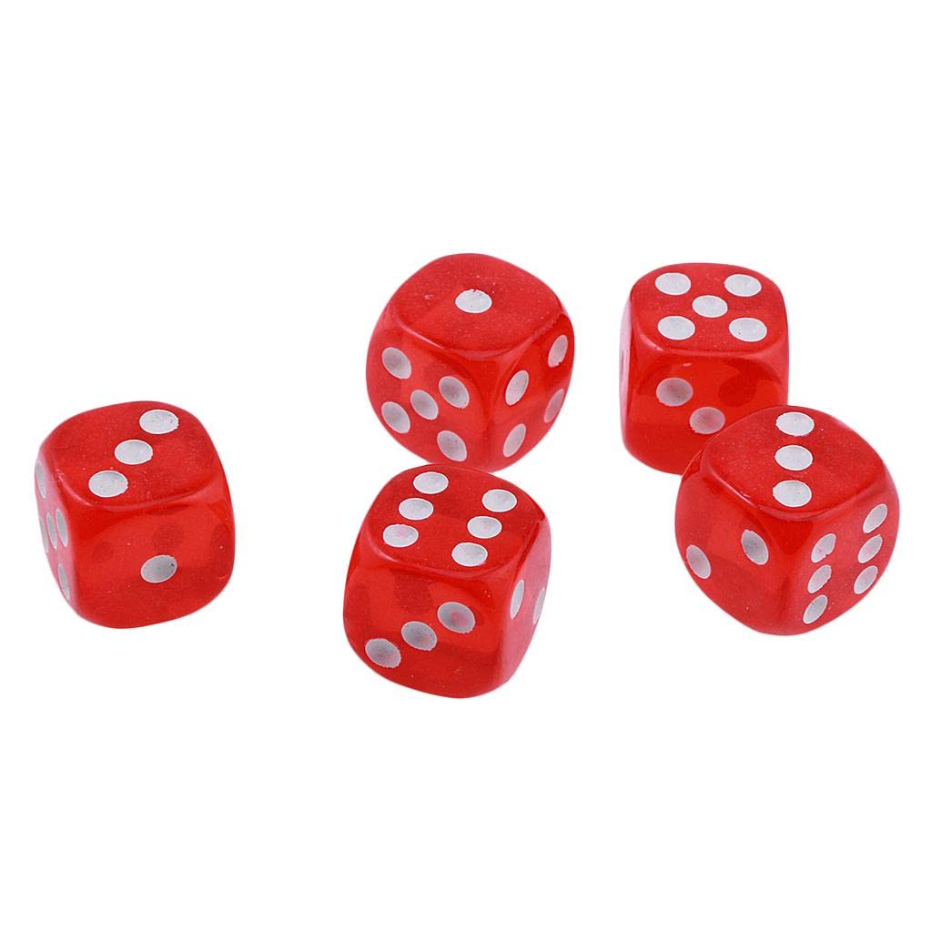 100 Dados de Seis Caras (D6) para Juegos de Fiesta, Rojo