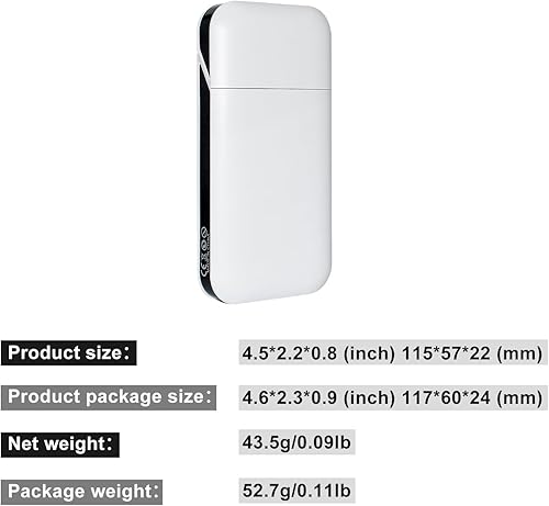 Miniatura 8 de Zelbuck Almacenamiento de papel extra grande del Pre-Rollo, caja blanca simple, capacidad grande del 110MM