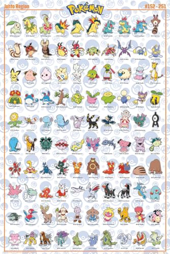 Close Up Poster Pokémon - Johto Region (61cm x 91,5cm)
