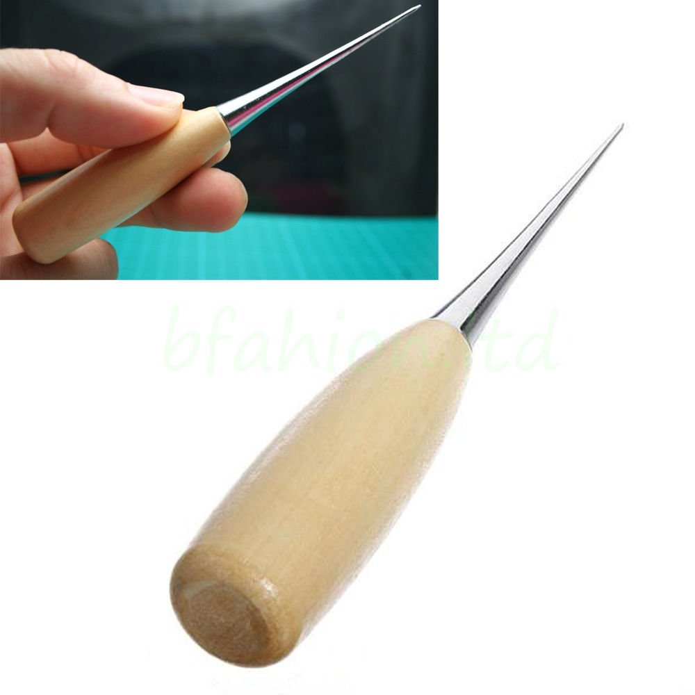 BeeSpring Leather Sewing Awl Wood Handle Drillable Awl Pin Punching
