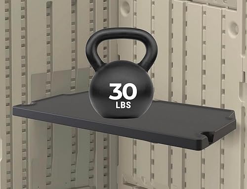 Miniatura 4 de Plexon Kit de estante vertical, estante que ahorra espacio para cobertizos verticales de almacenamiento al aire libre, 27.75 pulgadas de ancho x