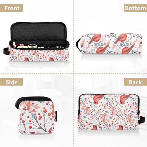 Bolsa de viaje para herramientas de cabello Red Cardinal Branches Marble resistente al calor para planchas, rizadores y accesorios de cuidado capilar miniatura 5