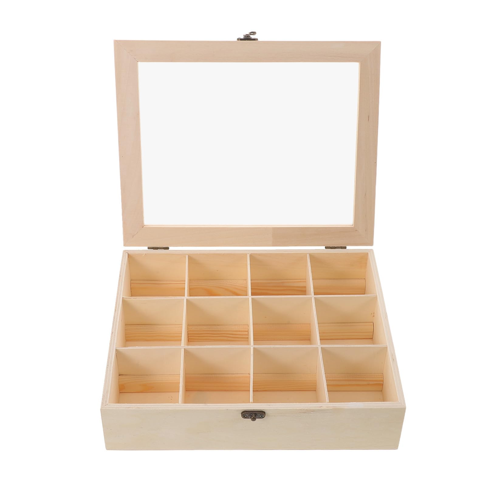 Soporte para Bolas de Secadora de Madera con Divisores y Tapa Beige para Organización y Optimización de Espacio en Lavanderías de Apartamentos y Hoteles