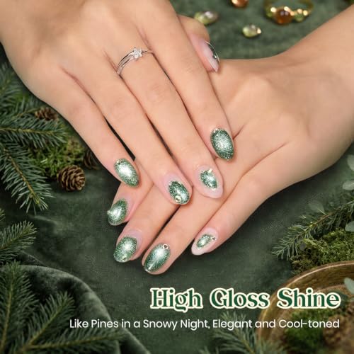 Image of Beetles Emerald Green Cat-Eye Gel Nail Polish