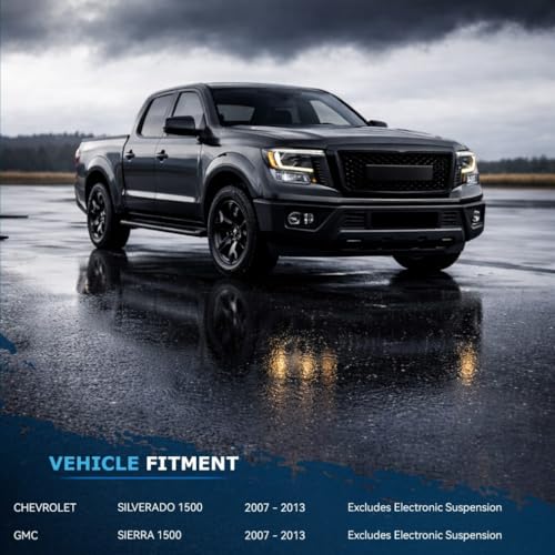Image of Detroit Axle - Struts Shocks for 07-13 Chevy Silverado 1500 GMC Sierra 1500 | [Exc. Electronic Susp] 2007 2008 2009 2010 2011 2012 2013 2 Front Struts with Coil Spring 2 Rear Shock Absorbers Suspension