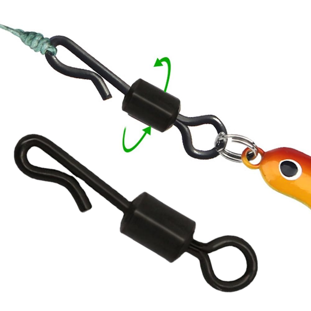 30 Pieces Quick Change Swivels Fishing Barrel Swivel Rolling Fishing It Is A Necessary Fishing Accessory For Anglers - Image 3