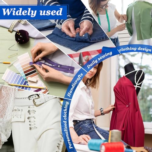 Mnuizu 200Pcs Safety Pins, 4 Size Small and Large Heavy Duty Safety Pins for Clothes, Sewing, Jewelry Making, DIY Craft