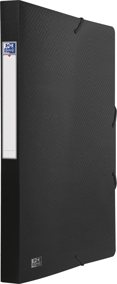 Oxford Sammelbox A4, Rückenbreite 2,5 cm, Kunststoff, schwarz, 10 Stück