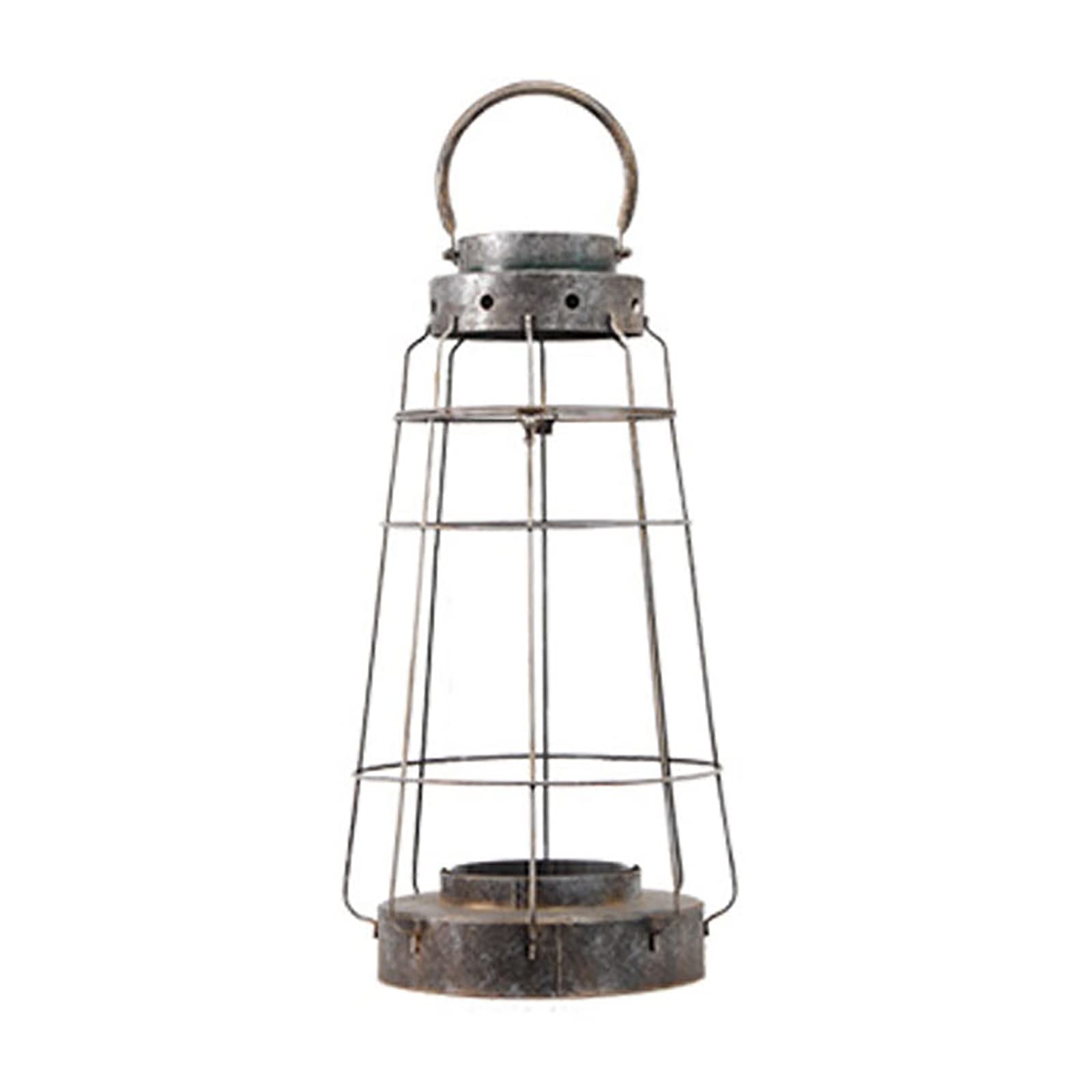candlestick holders, Decorative Lanterns,Vintage Candle With Handle Rustic Portable Pillar Ca