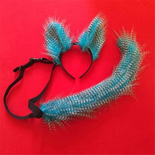 Oreilles de chat et queue de loup en peluche pour costume d'Halloween - 3