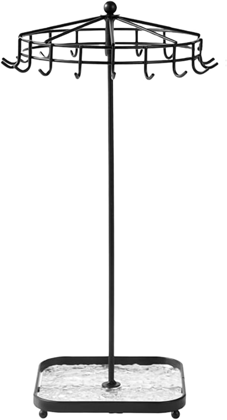 Jewelry Display Stand, Rotating Showcase Aesthetic, 35x13.5cm, Accessory Stand, Jewelry Display Holder, Fashion Accessory Tower, For Women Home Dresser Bedroom Vanity Apartment Black - Image 1 of 9