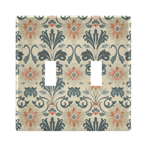 UMIRIKO Tropical Flowers Floral Light Switch Cover Plate Covers Decorative Double Toggle Home Decor 202b5336