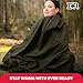 Ever Ready First Aid Military Wool Blanket - 95% Wool, Washable, Perfect for Outdoors, Picnics, Travel, Car & Bushcraft Emergency Blanket, 96