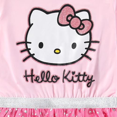 Hello Kitty Sanrio Girls Long Sleeve Tulle Dress for Toddler and Big Kids4