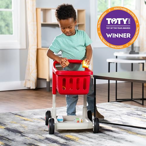 Image of Radio Flyer Scan & Sort Shopping Cart, for Kids 1+, Red, for Indoor Play